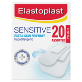 Elastoplast Sensitive Extra Skin Friendly Hypoallergenic Plasters Assorted 20 Strips